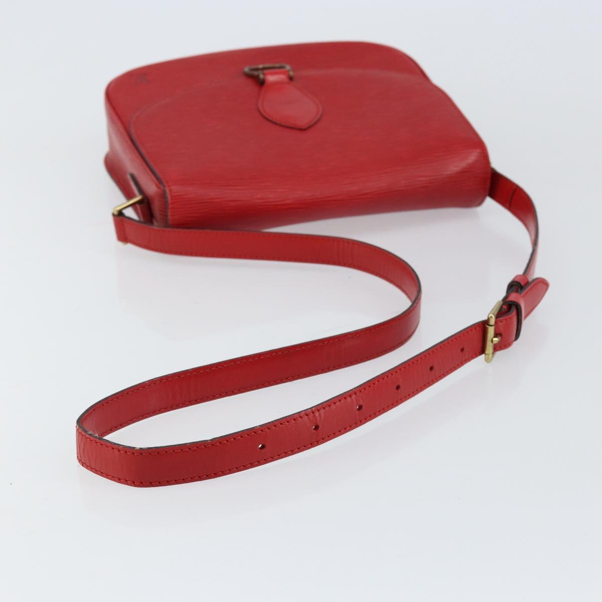 LOUIS VUITTON Epi Saint Cloud GM Shoulder Bag Red M52197 LV Auth BA8157
