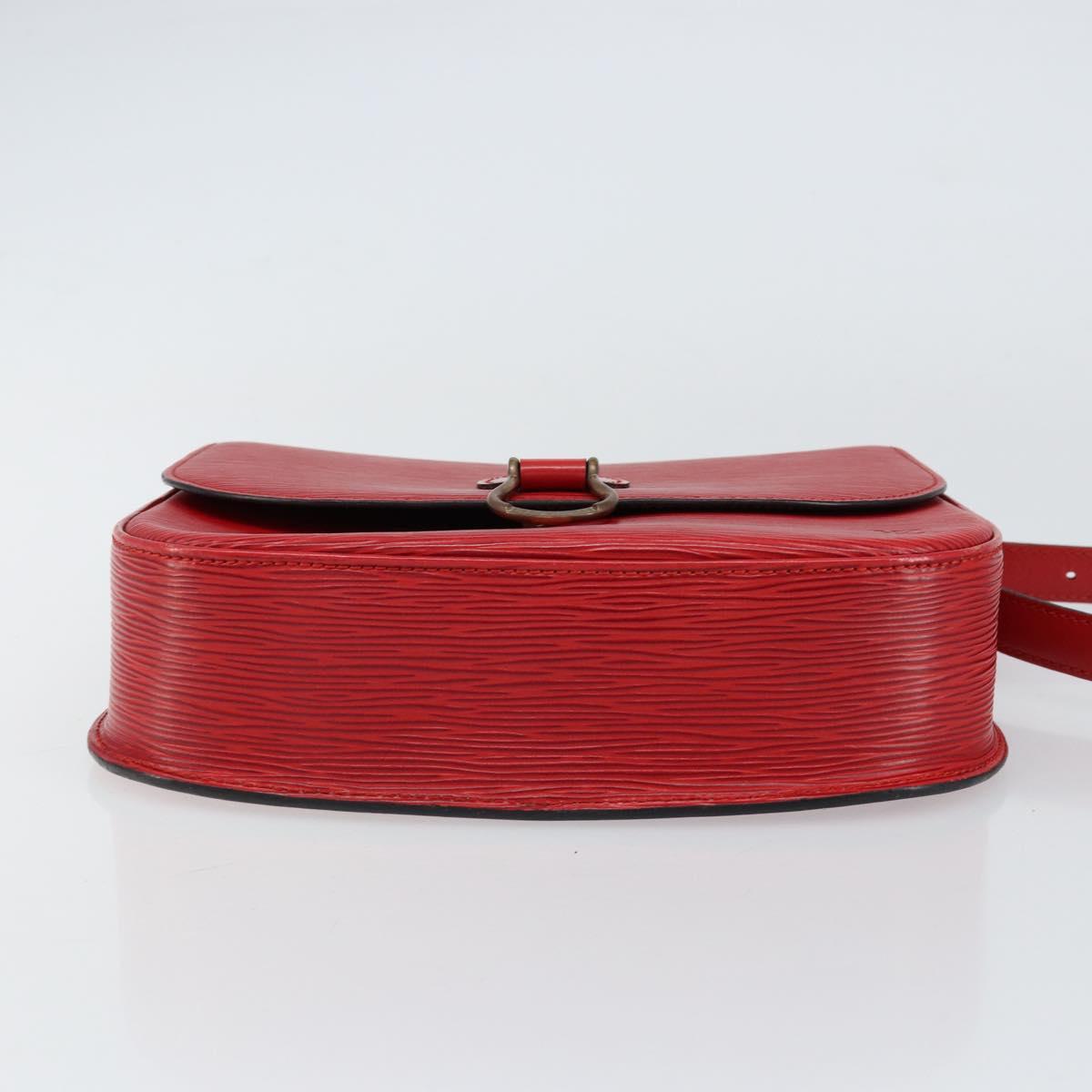 LOUIS VUITTON Epi Saint Cloud GM Shoulder Bag Red M52197 LV Auth BA8157