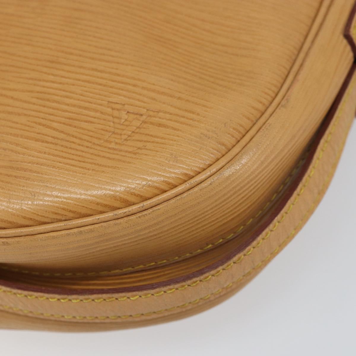 LOUIS VUITTON Epi Jeune Fille MM Shoulder Bag Beige M52156 LV Auth BA8158