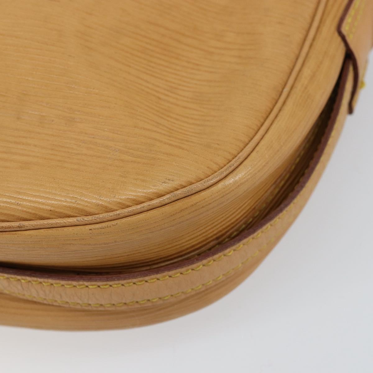 LOUIS VUITTON Epi Jeune Fille MM Shoulder Bag Beige M52156 LV Auth BA8158