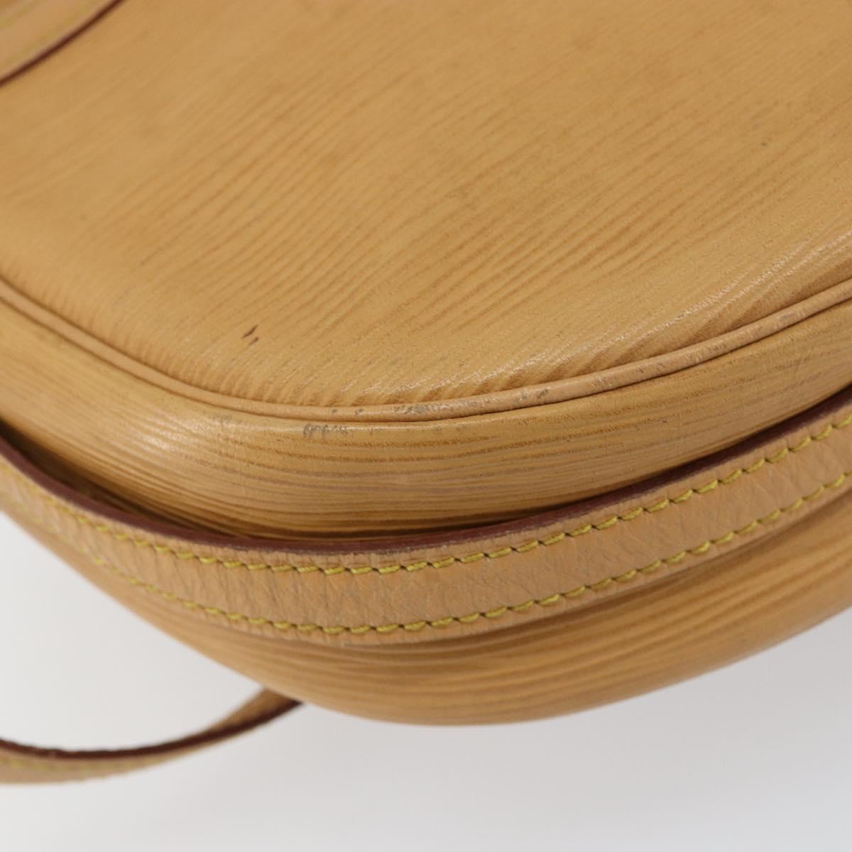 LOUIS VUITTON Epi Jeune Fille MM Shoulder Bag Beige M52156 LV Auth BA8158