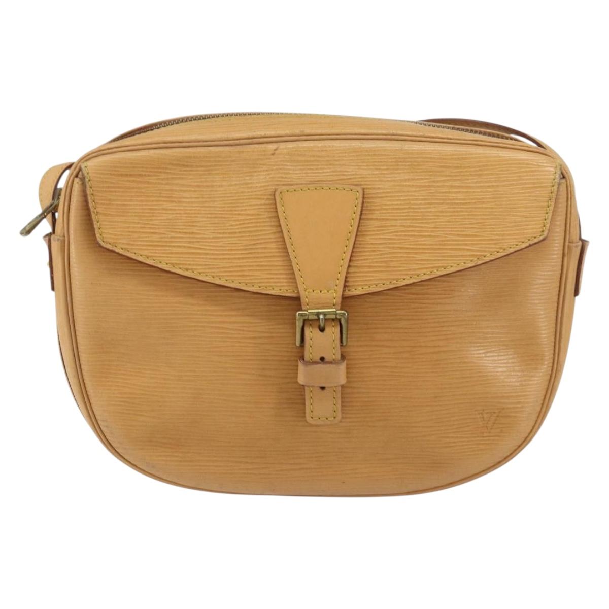 LOUIS VUITTON Epi Jeune Fille MM Shoulder Bag Beige M52156 LV Auth BA8158