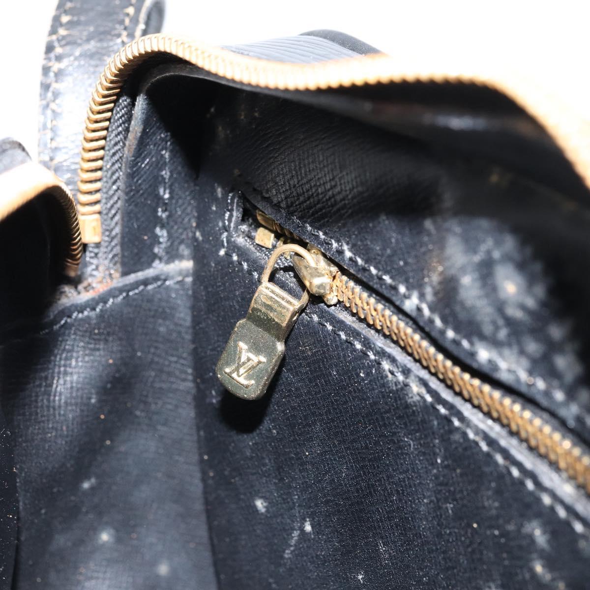 LOUIS VUITTON Epi Jeune Fille MM Shoulder Bag Black M52152 LV Auth BA8159