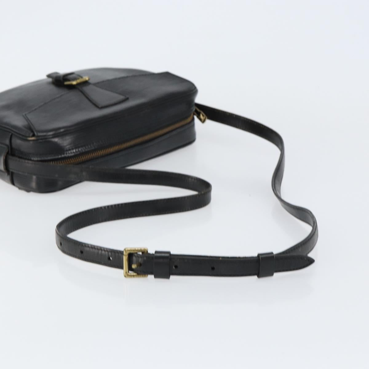 LOUIS VUITTON Epi Jeune Fille MM Shoulder Bag Black M52152 LV Auth BA8159