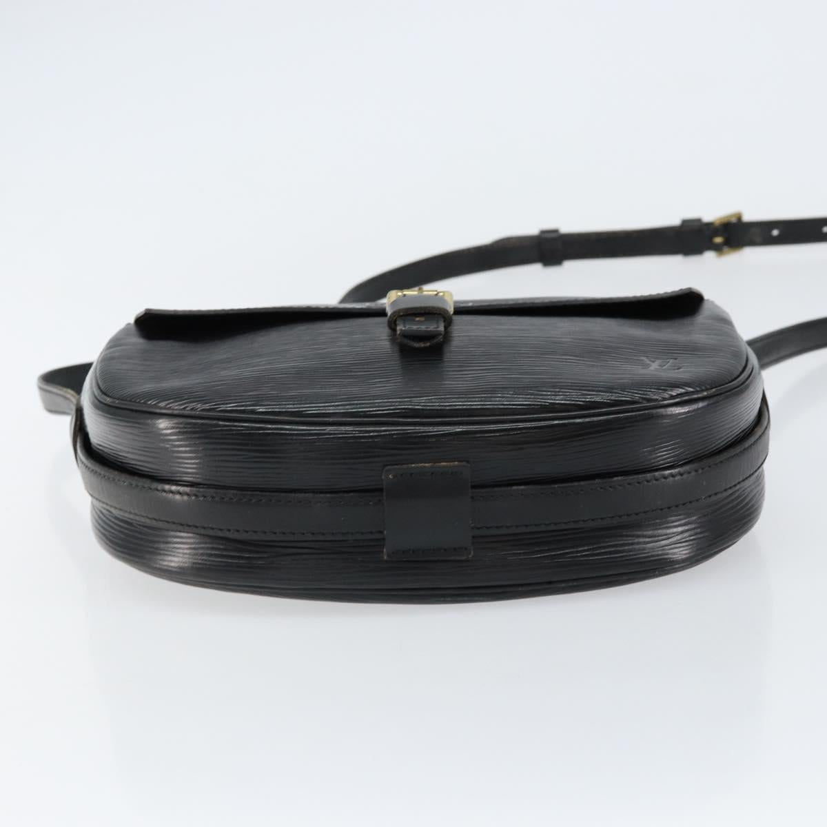 LOUIS VUITTON Epi Jeune Fille MM Shoulder Bag Black M52152 LV Auth BA8159