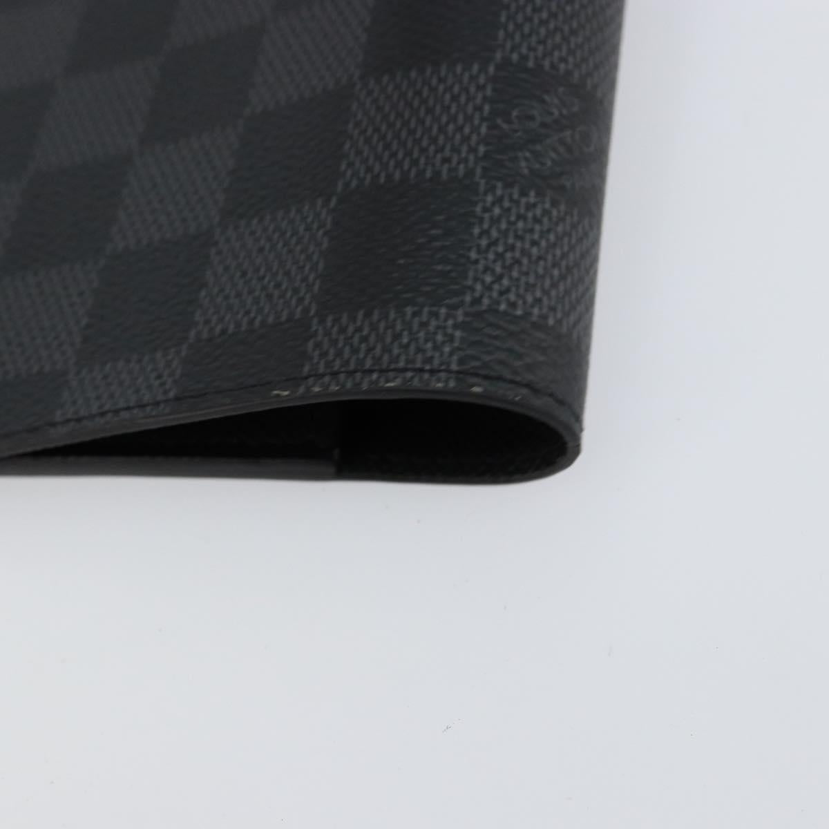 LOUIS VUITTON Damier Graphite Agenda Bureau Note Cover R20974 LV Auth BA8160