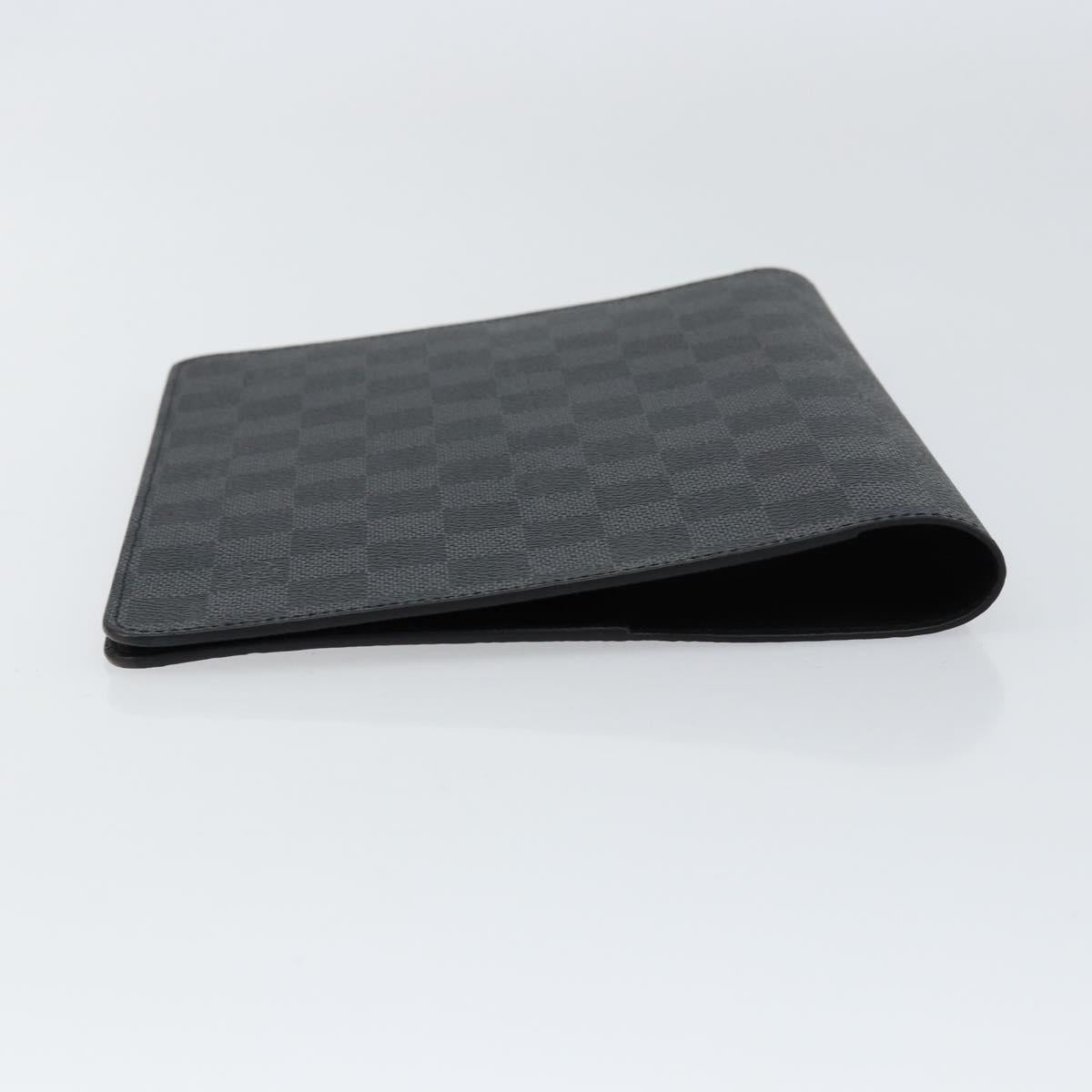 LOUIS VUITTON Damier Graphite Agenda Bureau Note Cover R20974 LV Auth BA8160