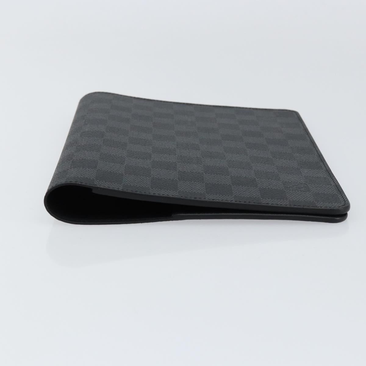 LOUIS VUITTON Damier Graphite Agenda Bureau Note Cover R20974 LV Auth BA8160