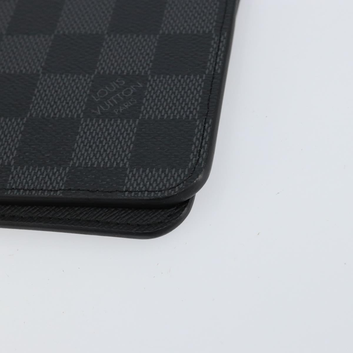 LOUIS VUITTON Damier Graphite Agenda Bureau Note Cover R20974 LV Auth BA8160