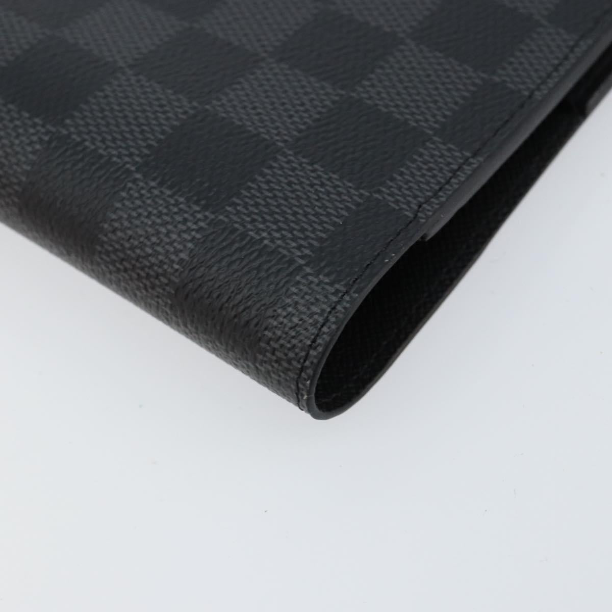 LOUIS VUITTON Damier Graphite Agenda Bureau Note Cover R20974 LV Auth BA8160