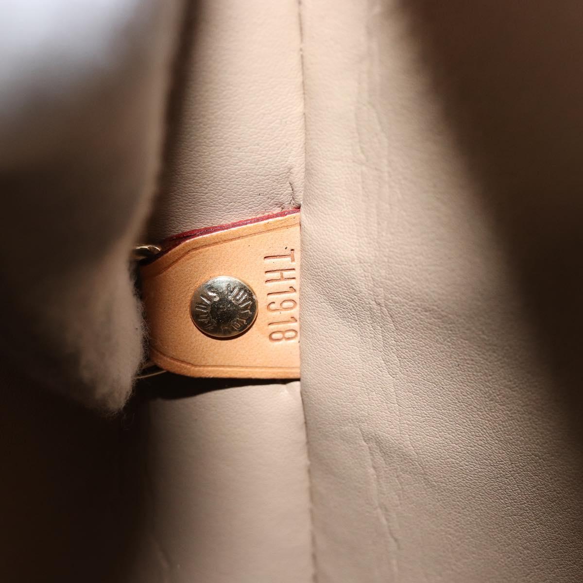 LOUIS VUITTON Monogram Vernis Houston Hand Bag Beige M91004 LV Auth BA8162