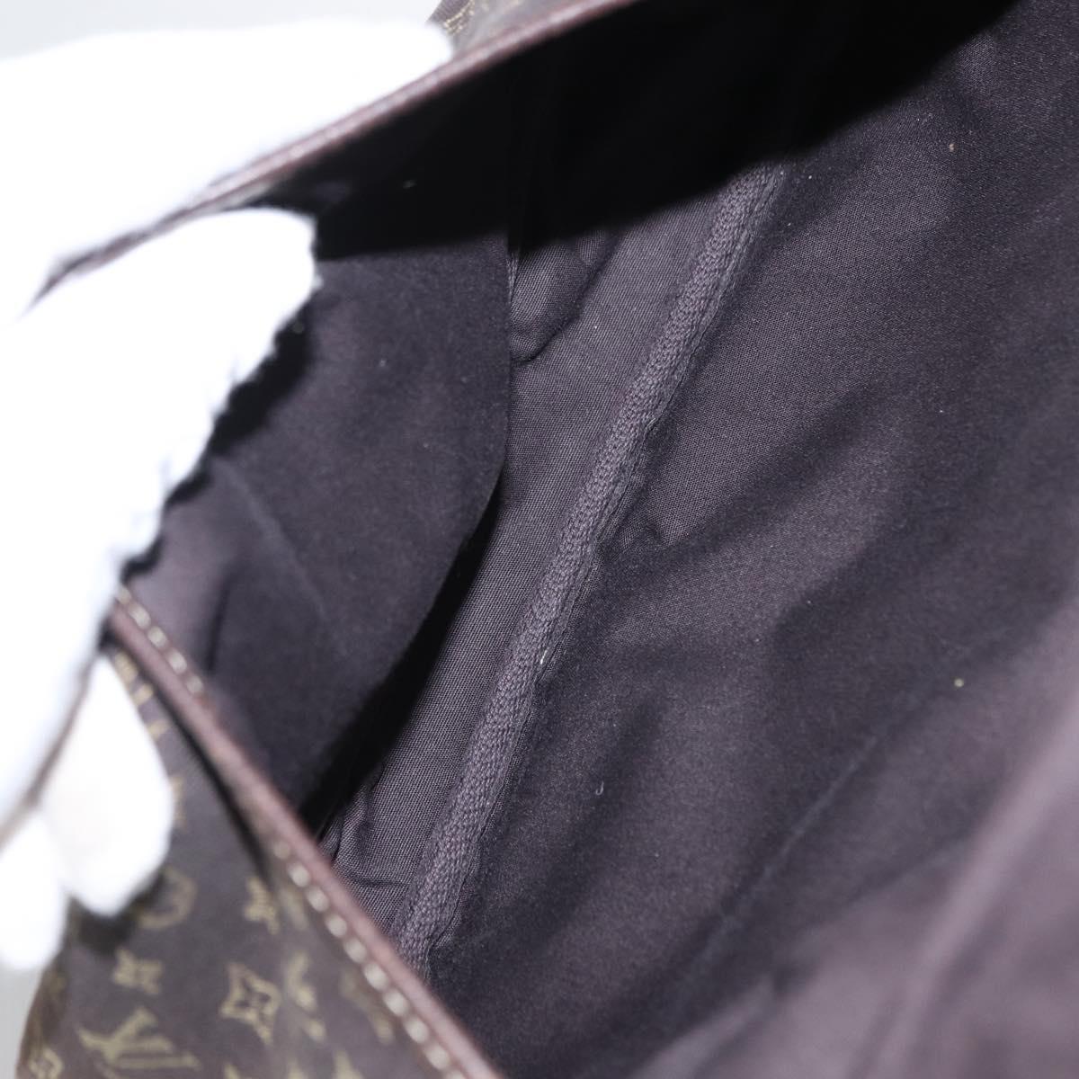 LOUIS VUITTON Monogram Mini Lin Saumur PM Shoulder Bag Brown M95227 Auth BA8167