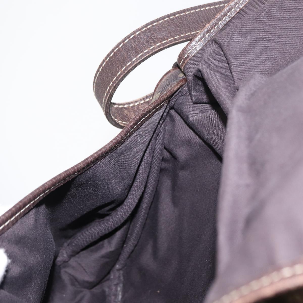 LOUIS VUITTON Monogram Mini Lin Saumur PM Shoulder Bag Brown M95227 Auth BA8167