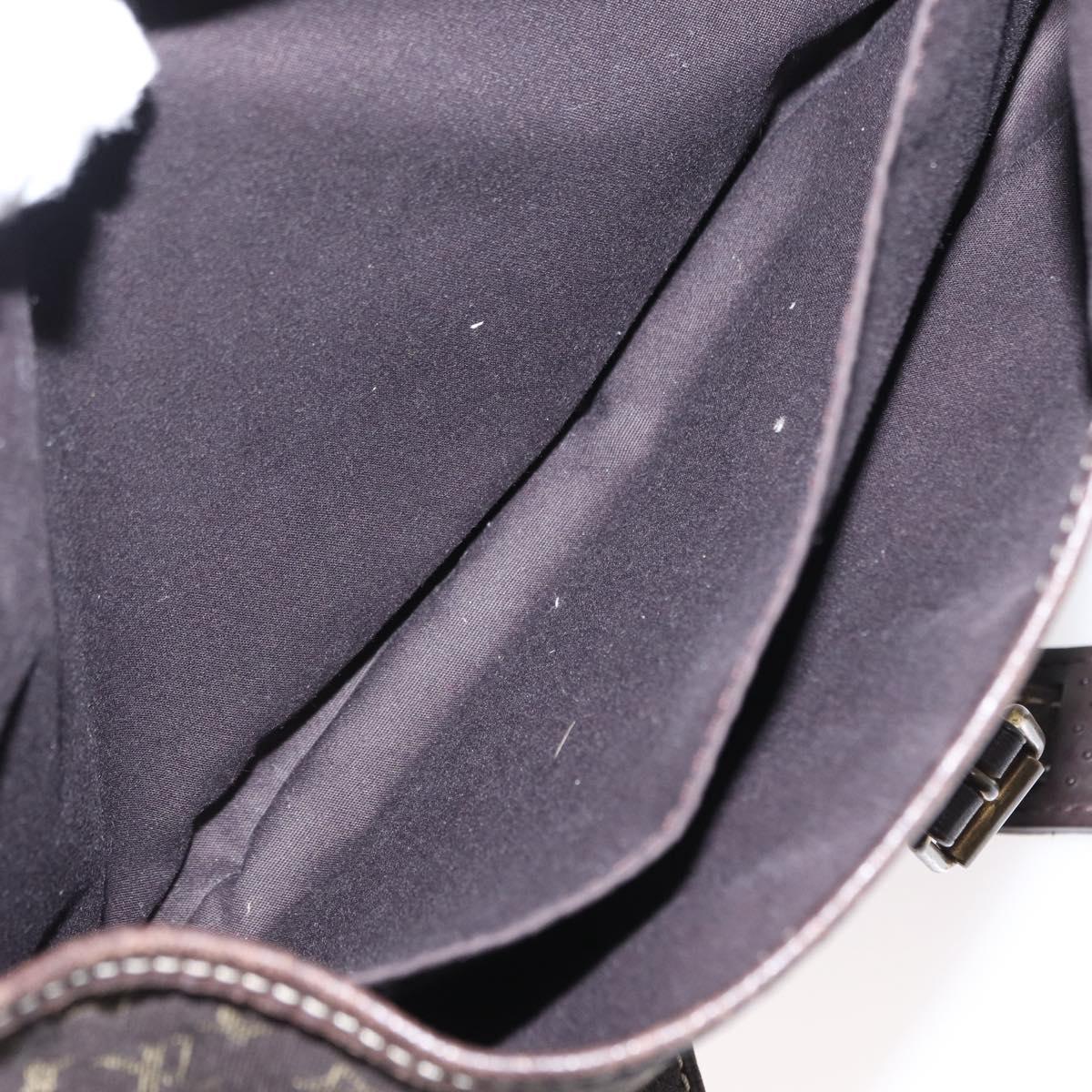 LOUIS VUITTON Monogram Mini Lin Saumur PM Shoulder Bag Brown M95227 Auth BA8167