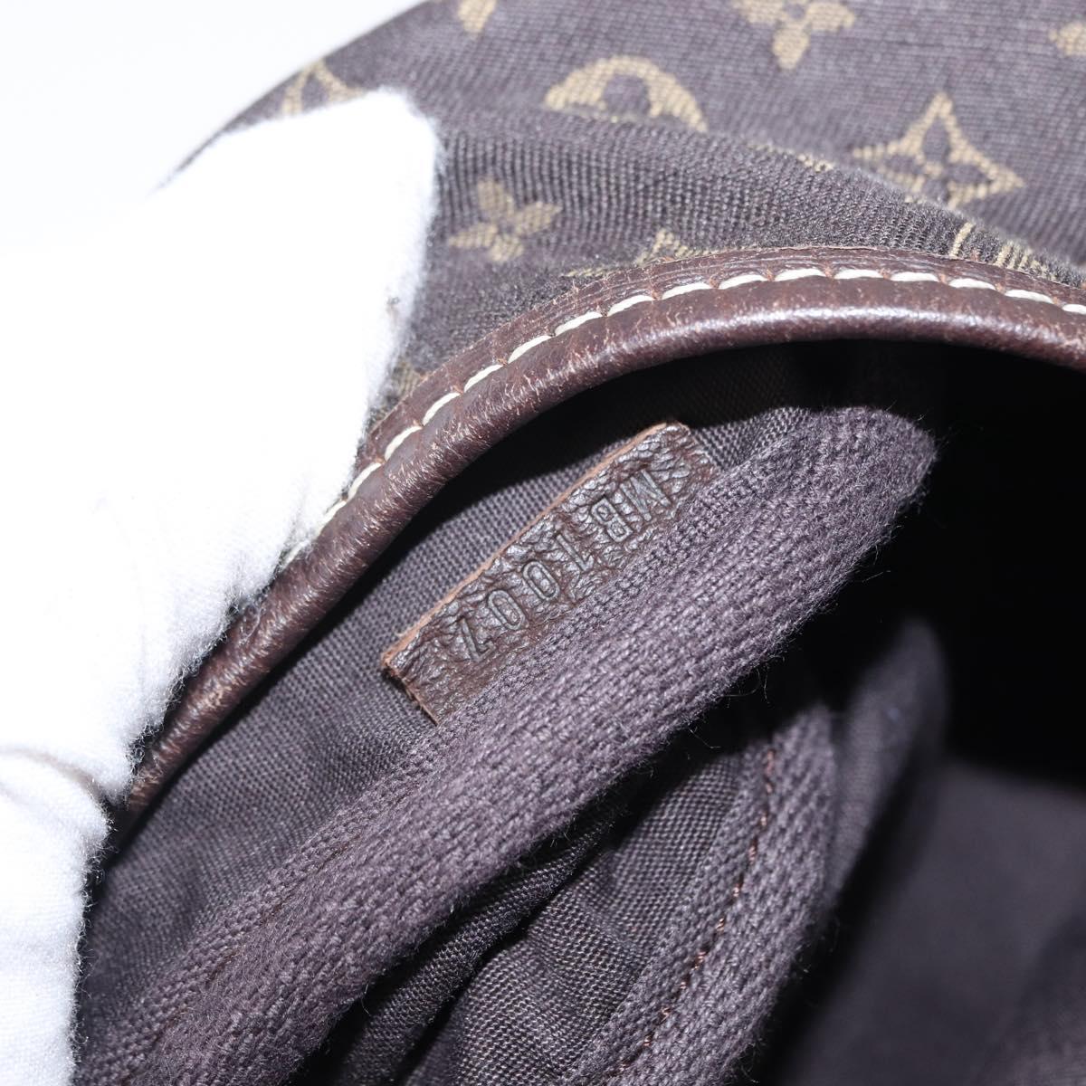 LOUIS VUITTON Monogram Mini Lin Saumur PM Shoulder Bag Brown M95227 Auth BA8167