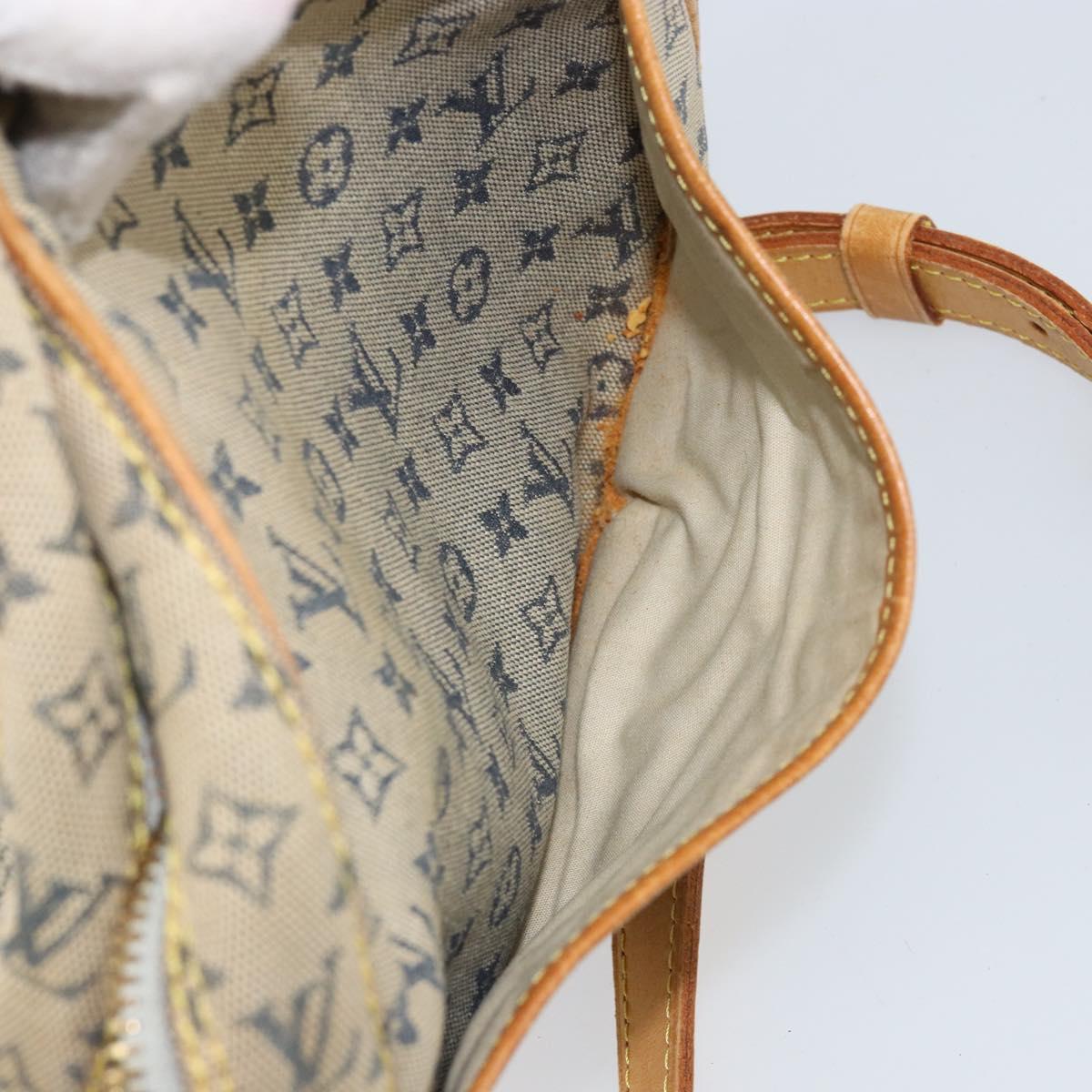 LOUIS VUITTON Monogram Mini Jeanne PM Shoulder Bag Blue M92001 LV Auth BA8168