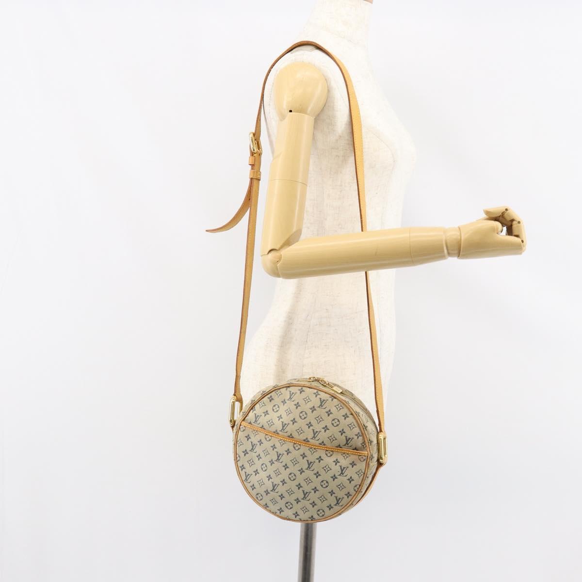 LOUIS VUITTON Monogram Mini Jeanne PM Shoulder Bag Blue M92001 LV Auth BA8168