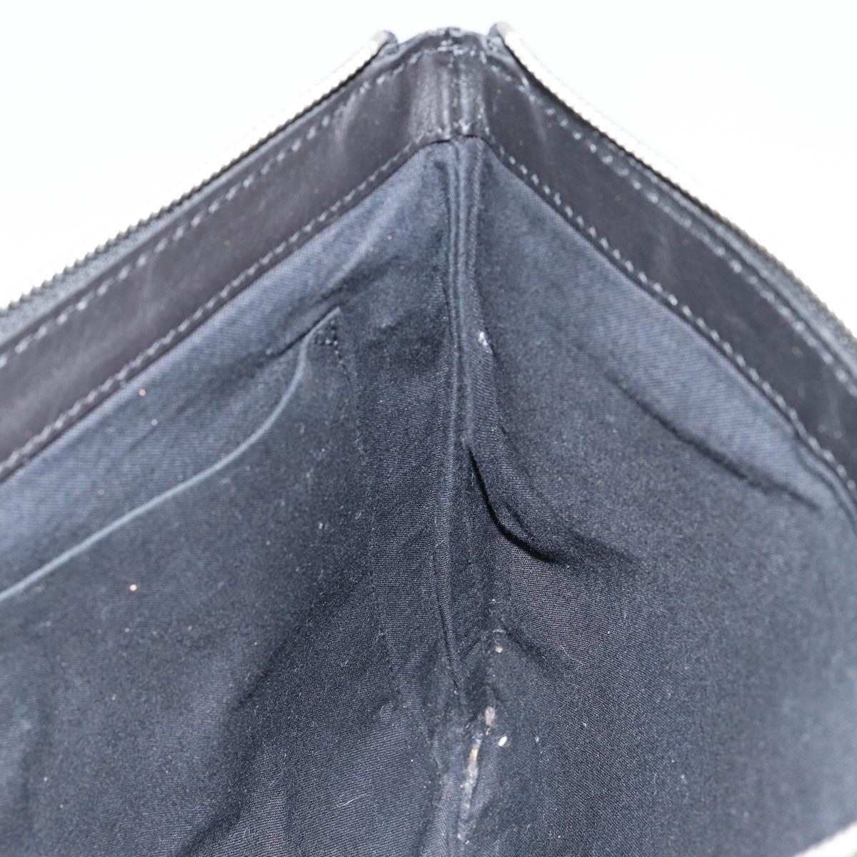 BALENCIAGA Clip M Bag Canvas Leather Beige Black Silver 373834 Auth BA8170