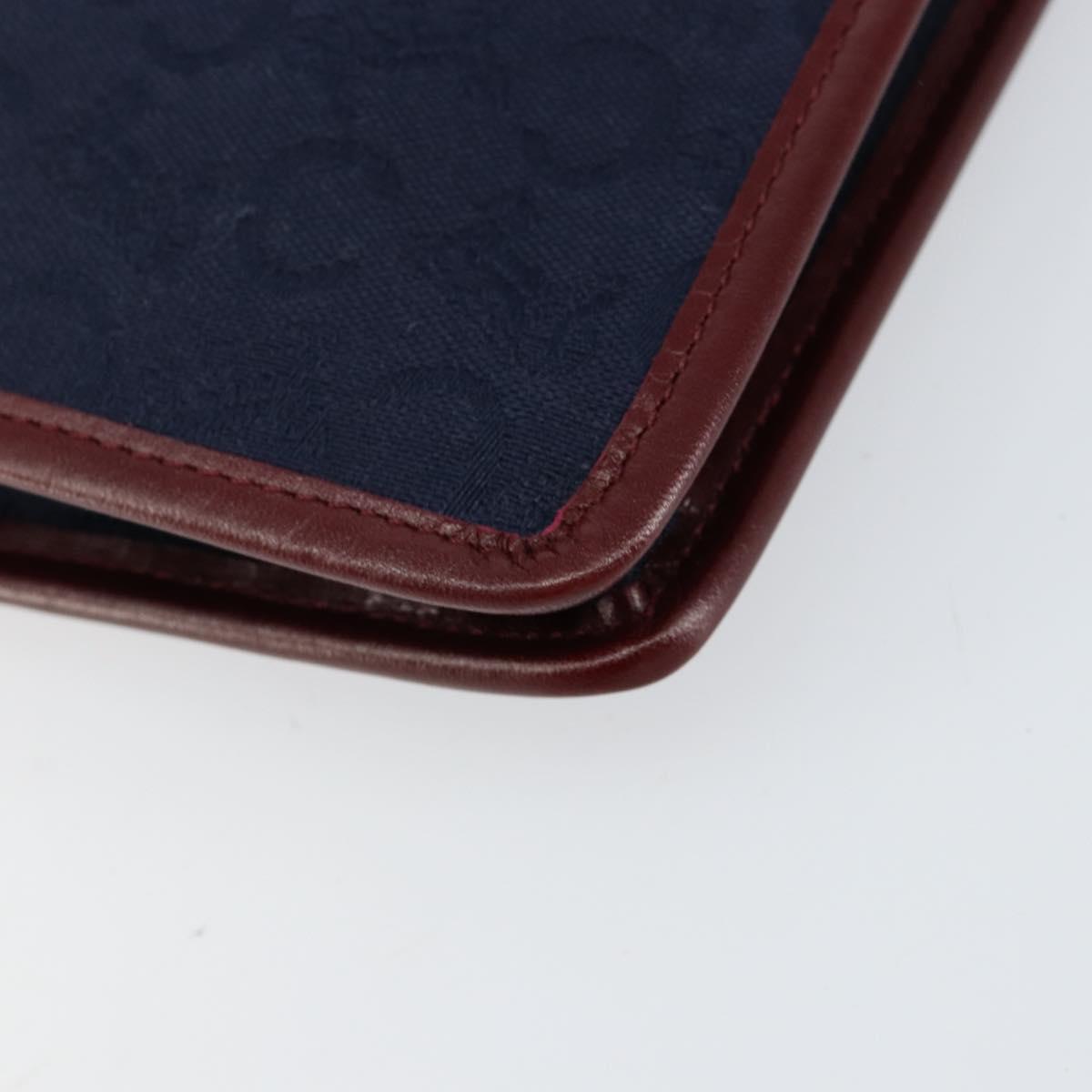 CELINE C Sulky Shoulder Bag Canvas Navy Gold Auth BA8171