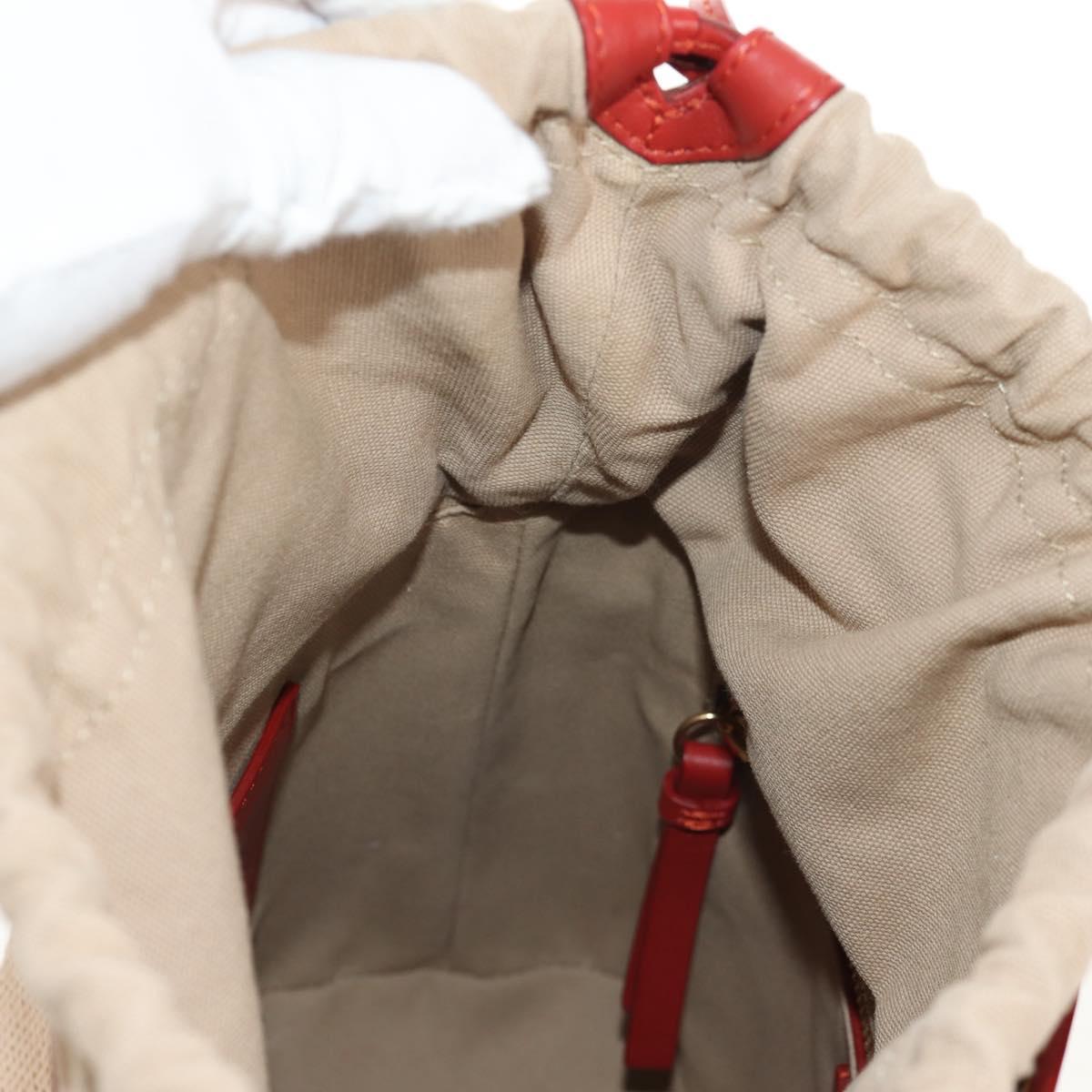 Chloe Mini Basket Roy Shoulder Bag Leather Red Gold Auth BA8174M