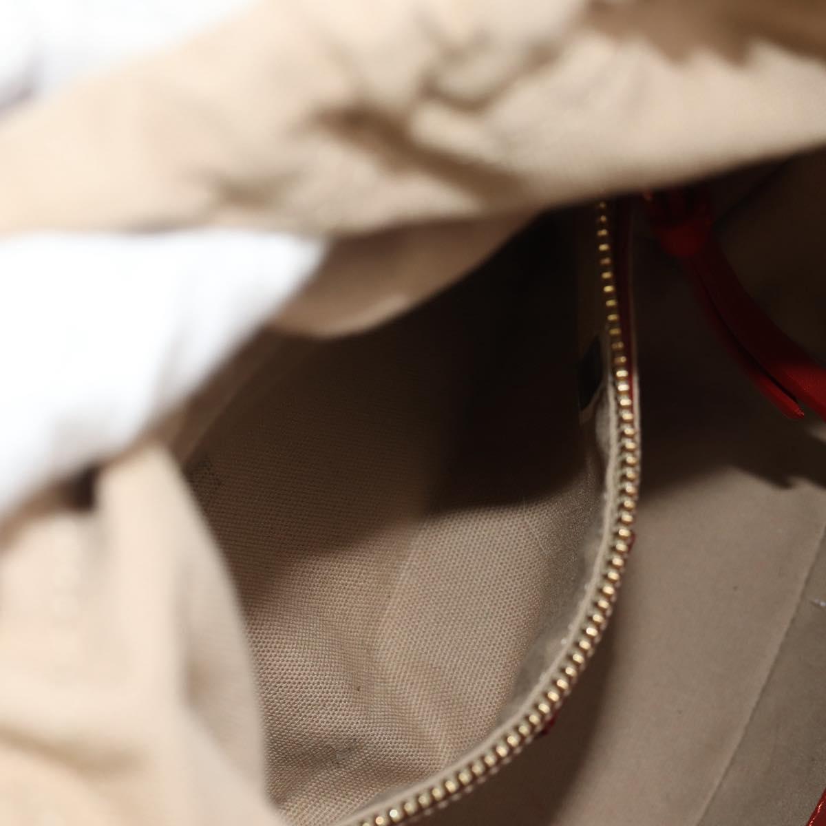 Chloe Mini Basket Roy Shoulder Bag Leather Red Gold Auth BA8174M