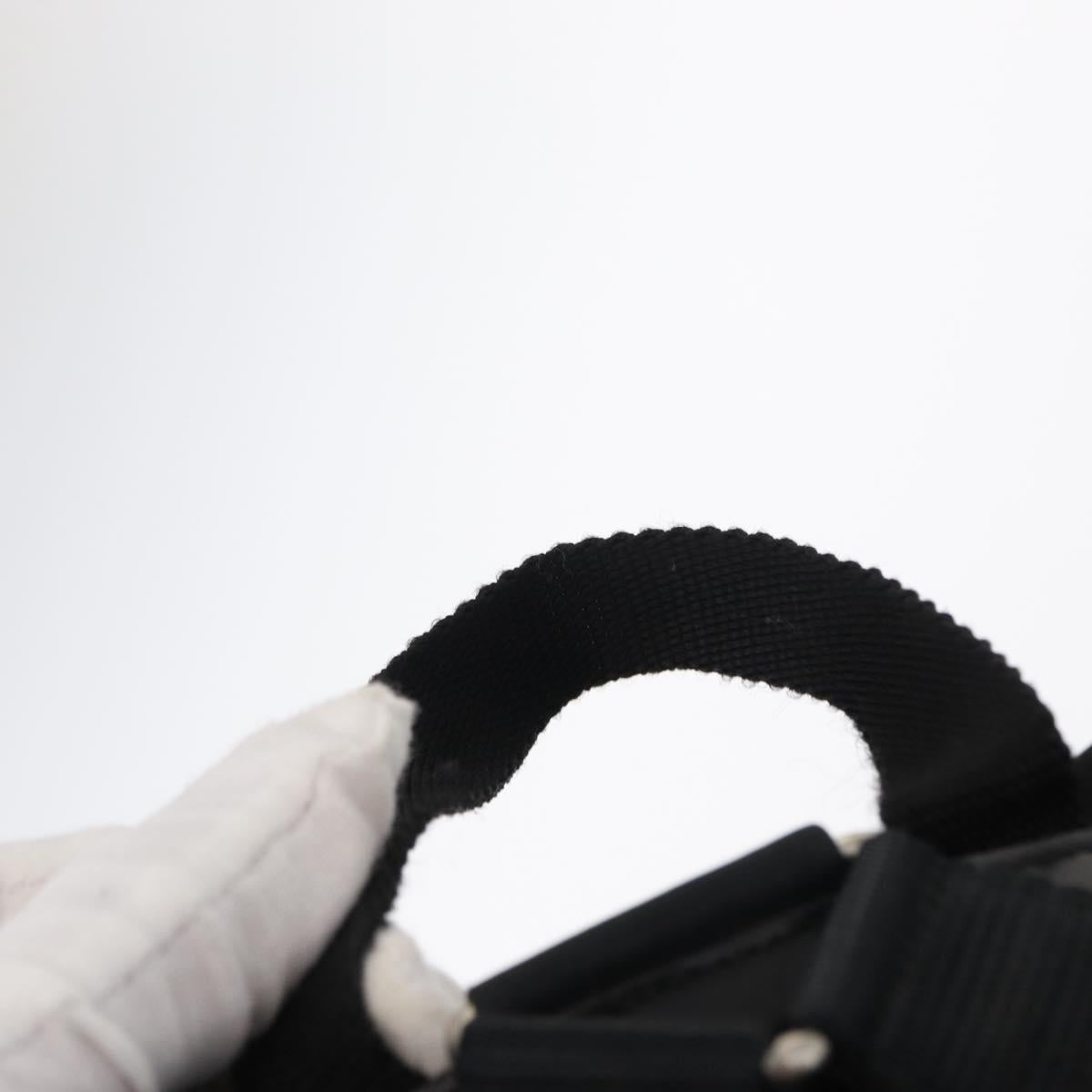 PRADA Backpack Nylon Black Silver Auth BA8176