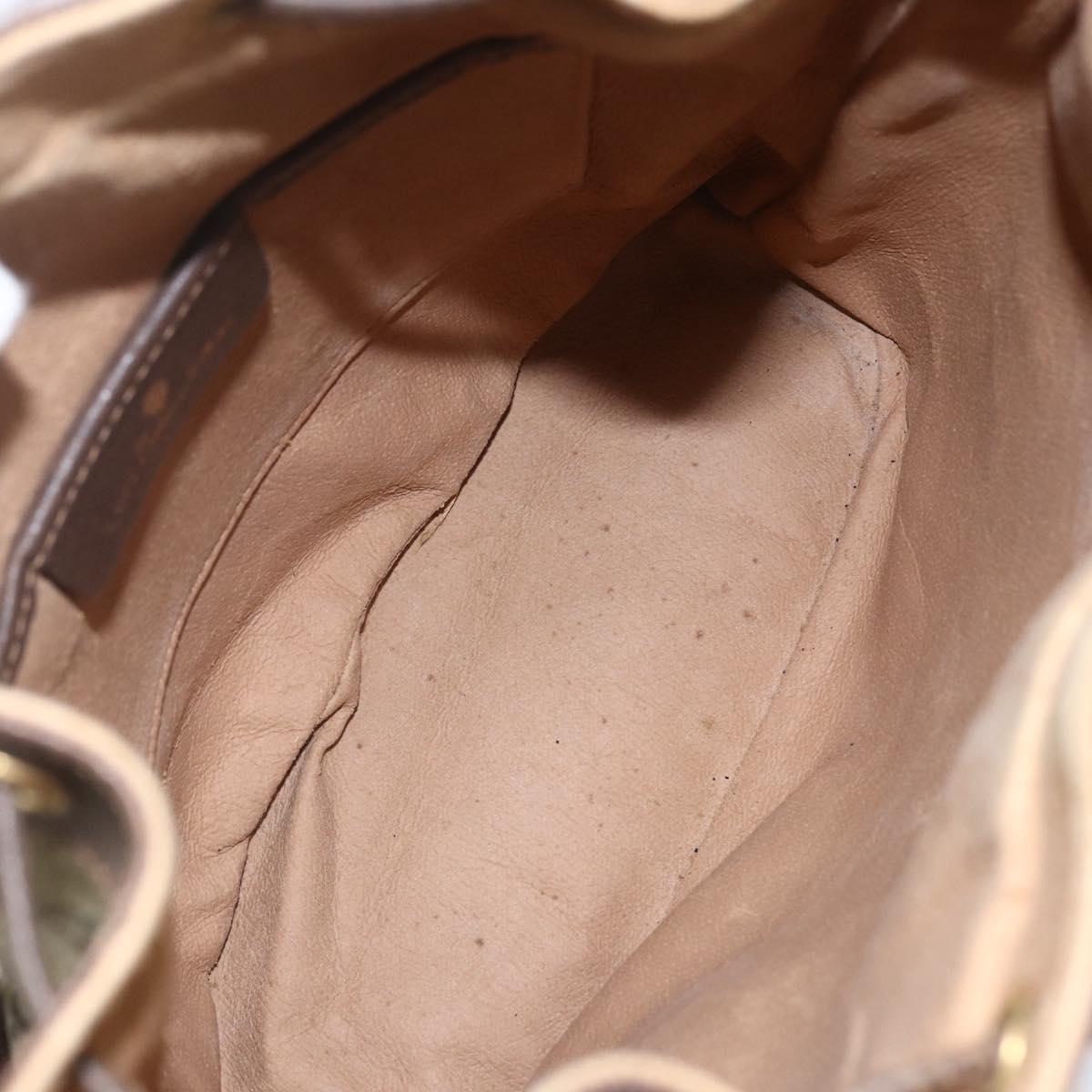 GUCCI GG Supreme Web Sherry Line Bag PVC Beige Gold 41 02 034 Auth BA8181