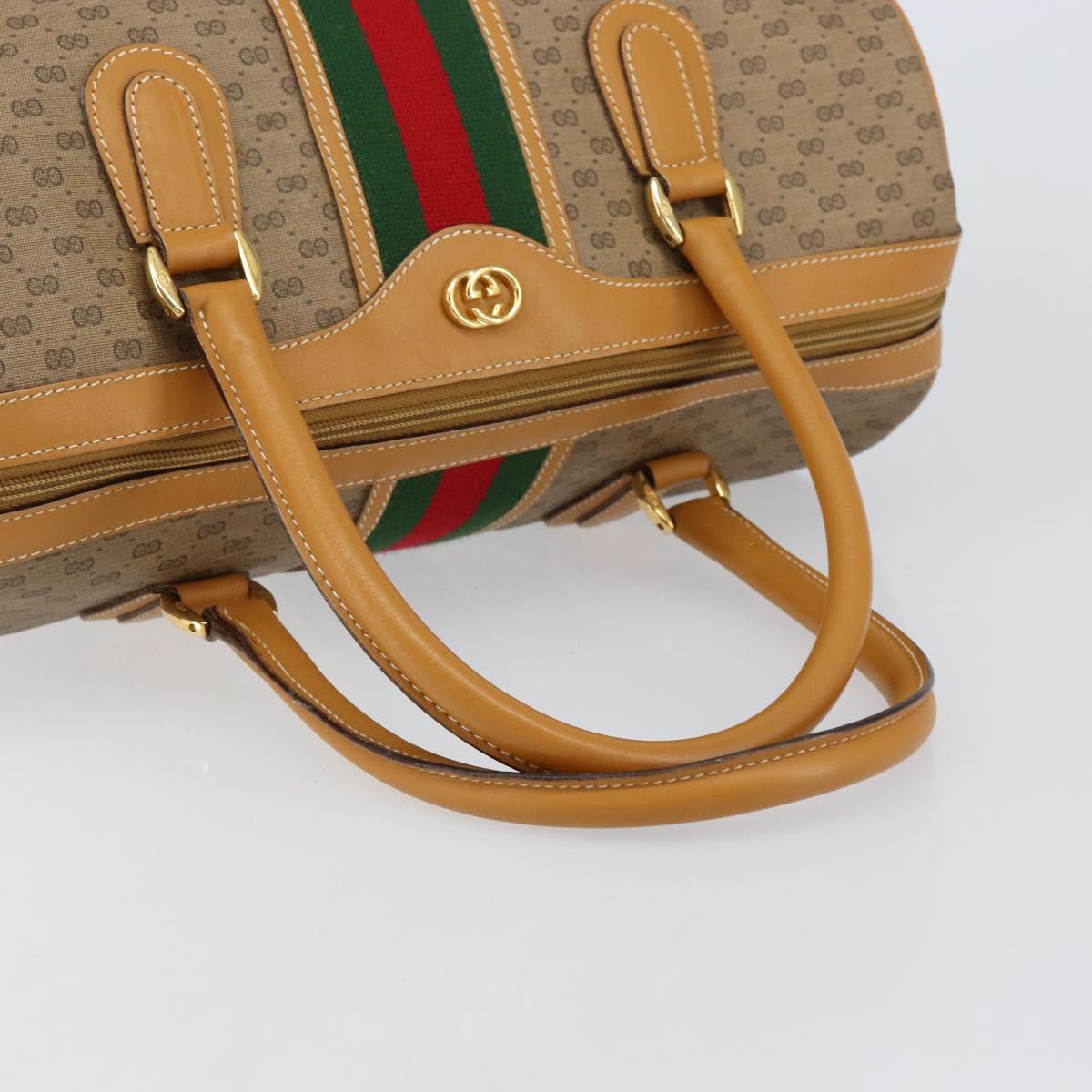 GUCCI Micro GG Supreme Web Sherry Line Bag PVC Beige 002 40 0168 Auth BA8186