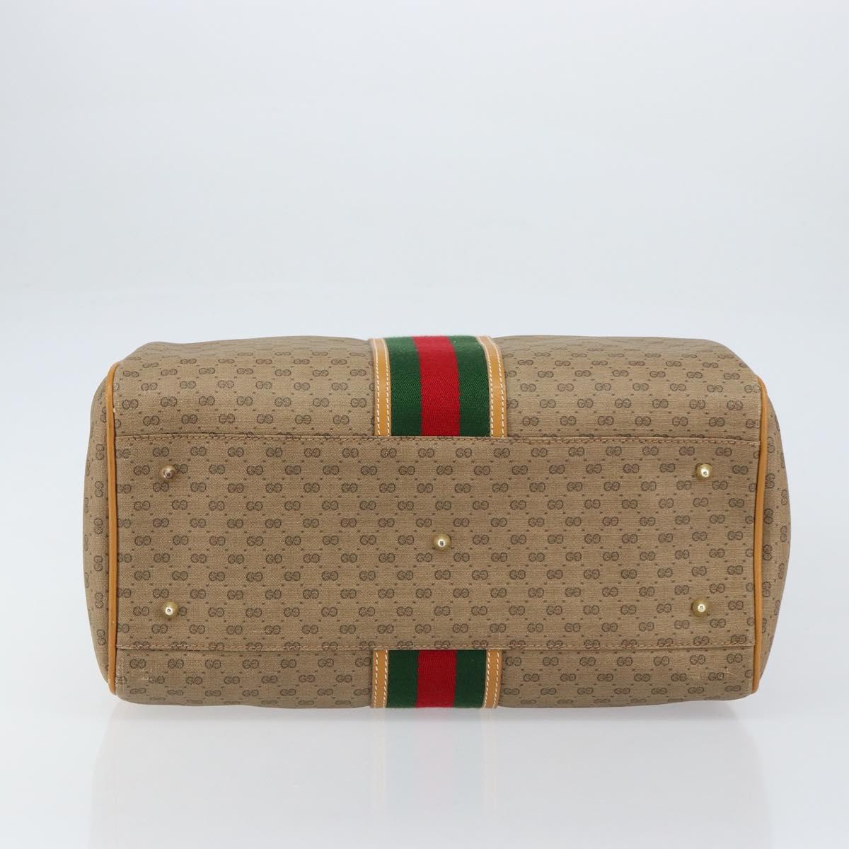 GUCCI Micro GG Supreme Web Sherry Line Bag PVC Beige 002 40 0168 Auth BA8186