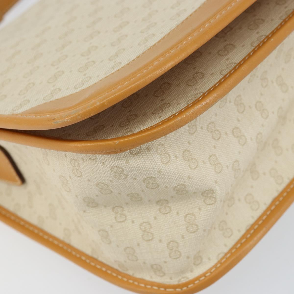 GUCCI Micro GG Supreme Web Sherry Line Bag PVC Beige 001 104 0551 Auth BA8188