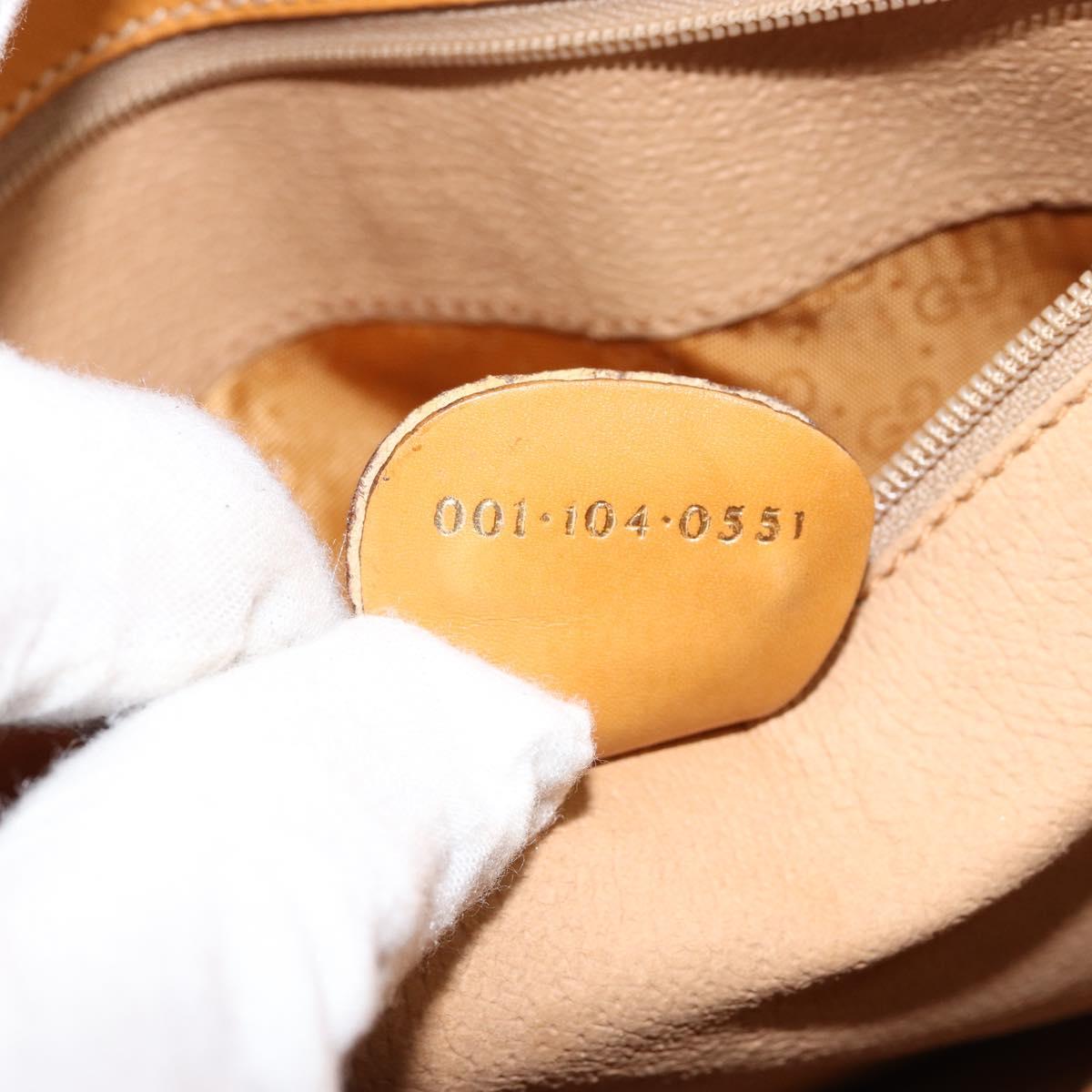 GUCCI Micro GG Supreme Web Sherry Line Bag PVC Beige 001 104 0551 Auth BA8188