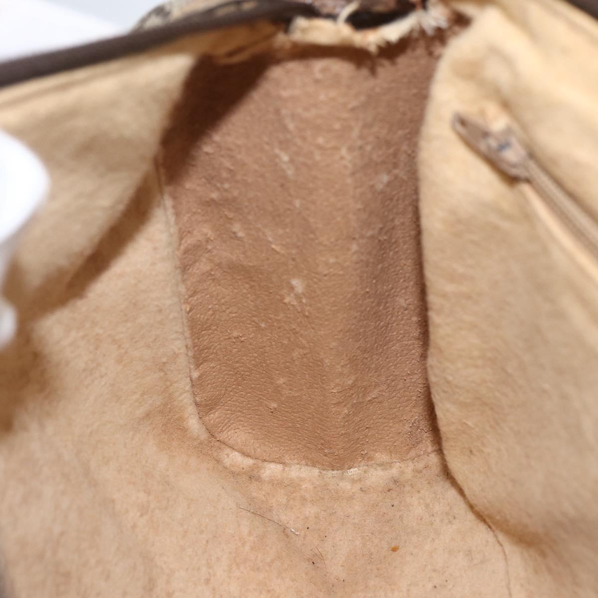 GUCCI GG Supreme Web Sherry Line Bag PVC Beige Gold 89 02 017 Auth BA8189