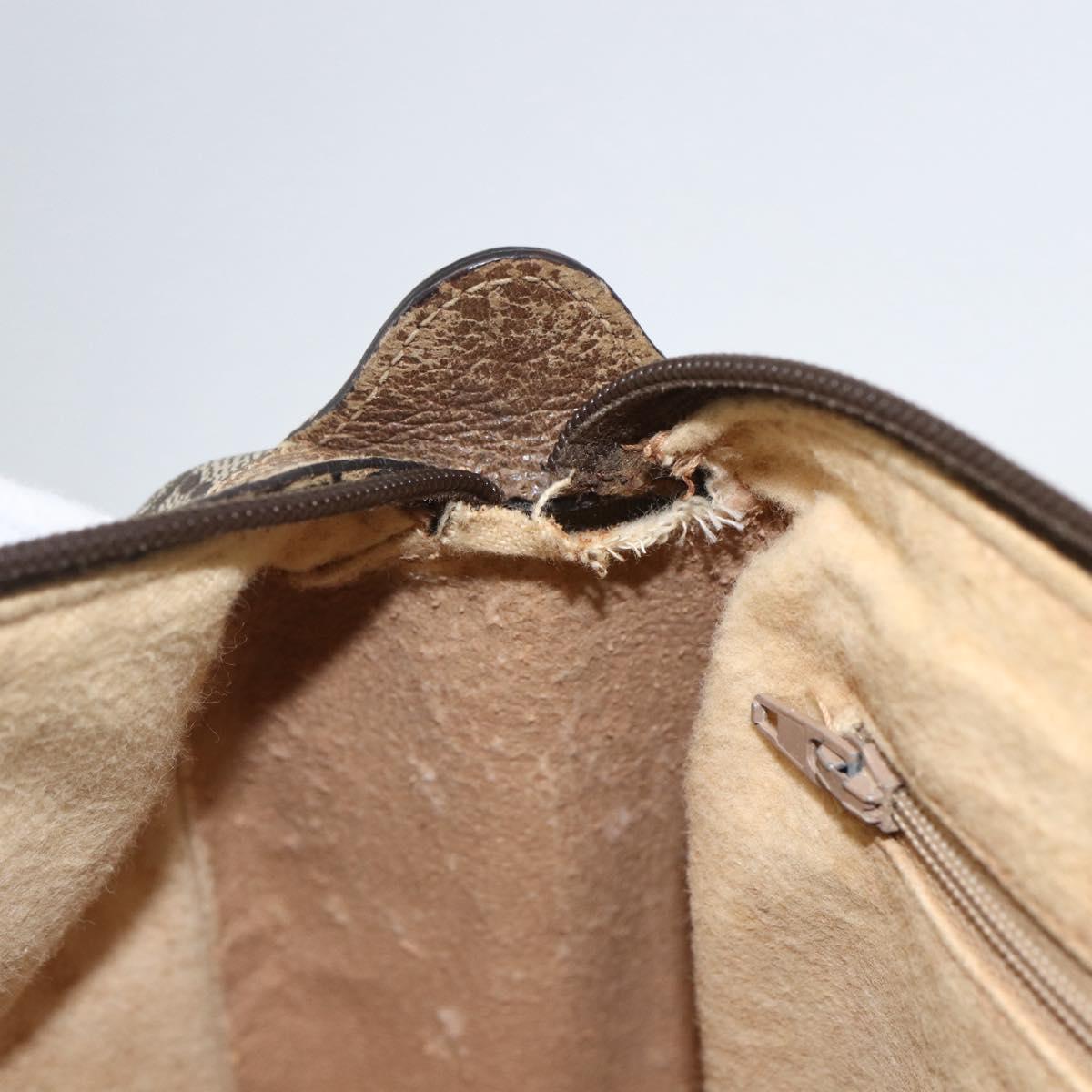 GUCCI GG Supreme Web Sherry Line Bag PVC Beige Gold 89 02 017 Auth BA8189