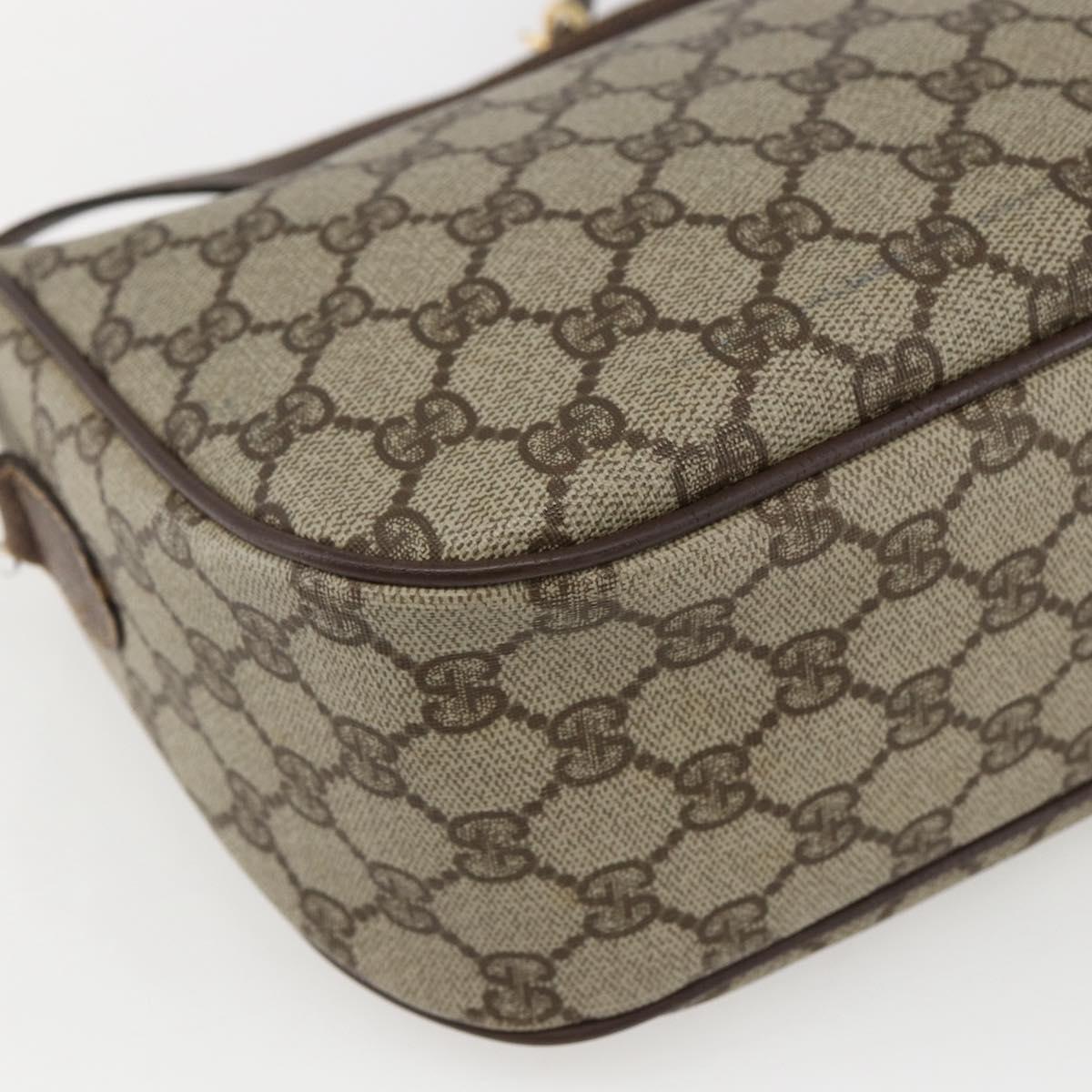 GUCCI GG Supreme Shoulder Bag PVC Beige Gold 001 115 6106 Auth BA8192