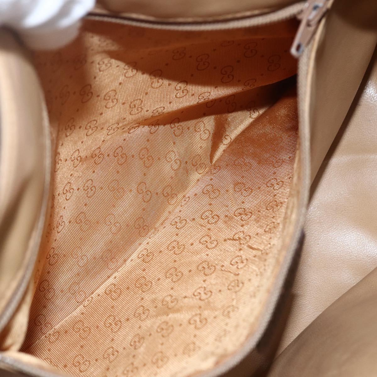 GUCCI GG Supreme Shoulder Bag PVC Beige Gold 001 115 6106 Auth BA8192