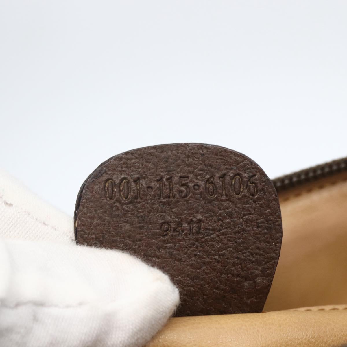 GUCCI GG Supreme Shoulder Bag PVC Beige Gold 001 115 6106 Auth BA8192