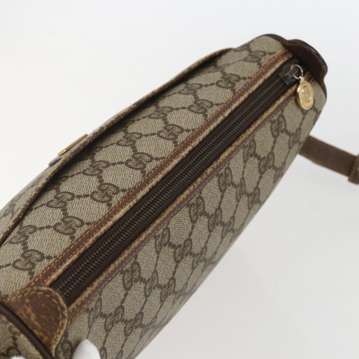 GUCCI GG Supreme Shoulder Bag PVC Beige Gold 001 115 6106 Auth BA8192