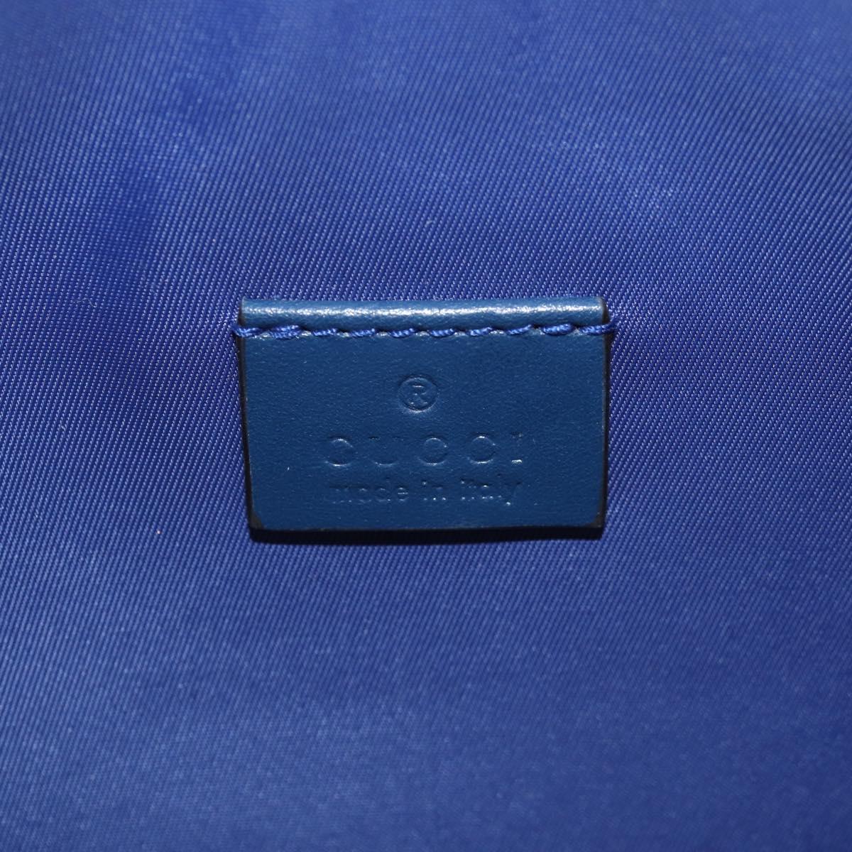 GUCCI Shoulder Bag PVC Blue Silver 664143 Auth BA8196M