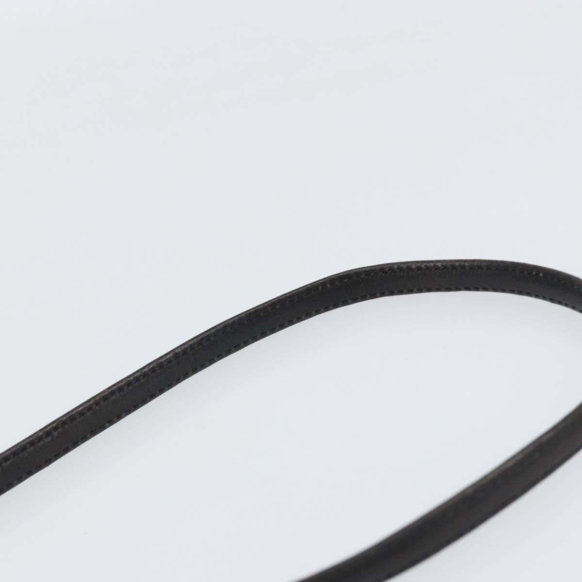 Christian Dior Honeycomb Canvas Shoulder Bag PVC Black Gold Auth BA8205