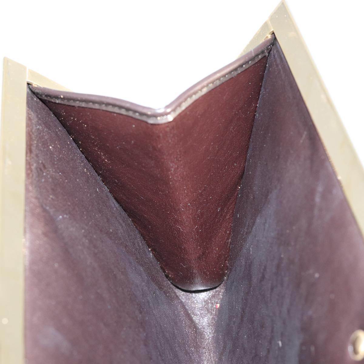 Christian Dior Trotter Canvas Clutch Bag Brown Gold Auth BA8207