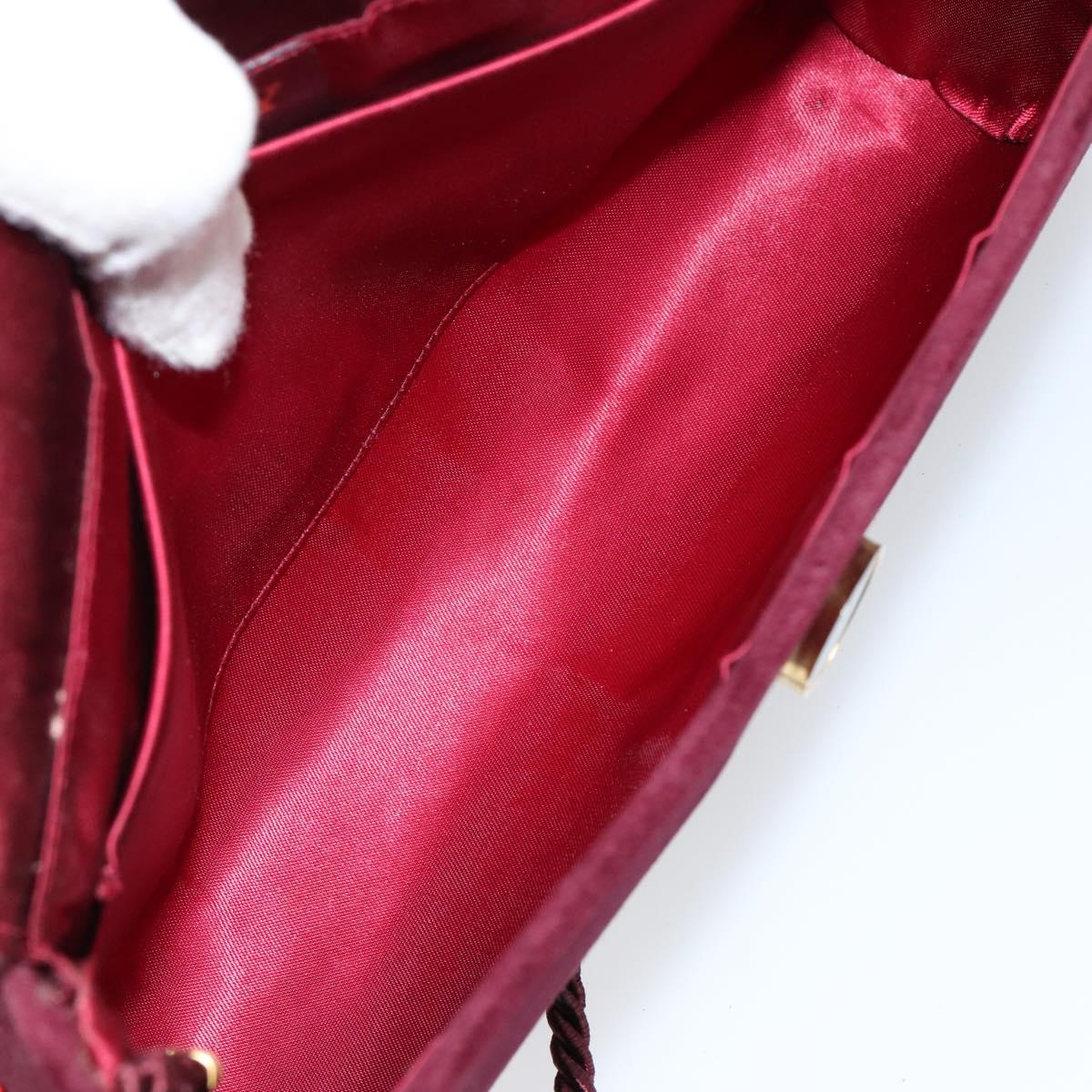 BALLY Shoulder Bag Velor Red Auth BA8218