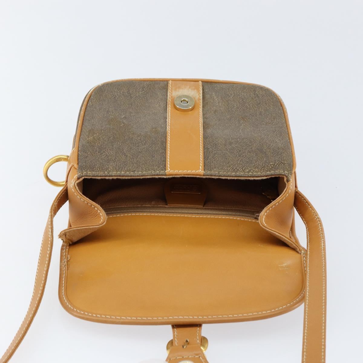 GUCCI Shoulder Bag Canvas Leather Beige Gold 007 23 0125 Auth BA8219