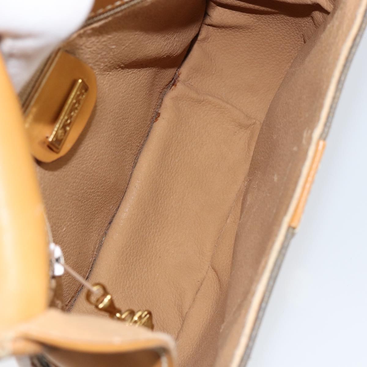 GUCCI Shoulder Bag Canvas Leather Beige Gold 007 23 0125 Auth BA8219