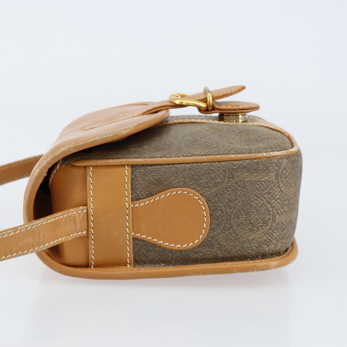 GUCCI Shoulder Bag Canvas Leather Beige Gold 007 23 0125 Auth BA8219