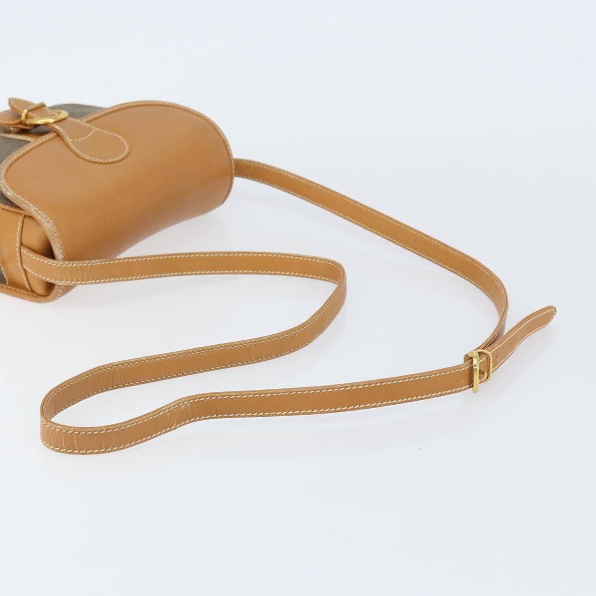 GUCCI Shoulder Bag Canvas Leather Beige Gold 007 23 0125 Auth BA8219