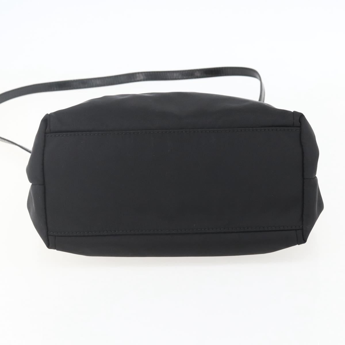 Salvatore Ferragamo Hand Bag Nylon Enamel 2way Black Auth BA8225