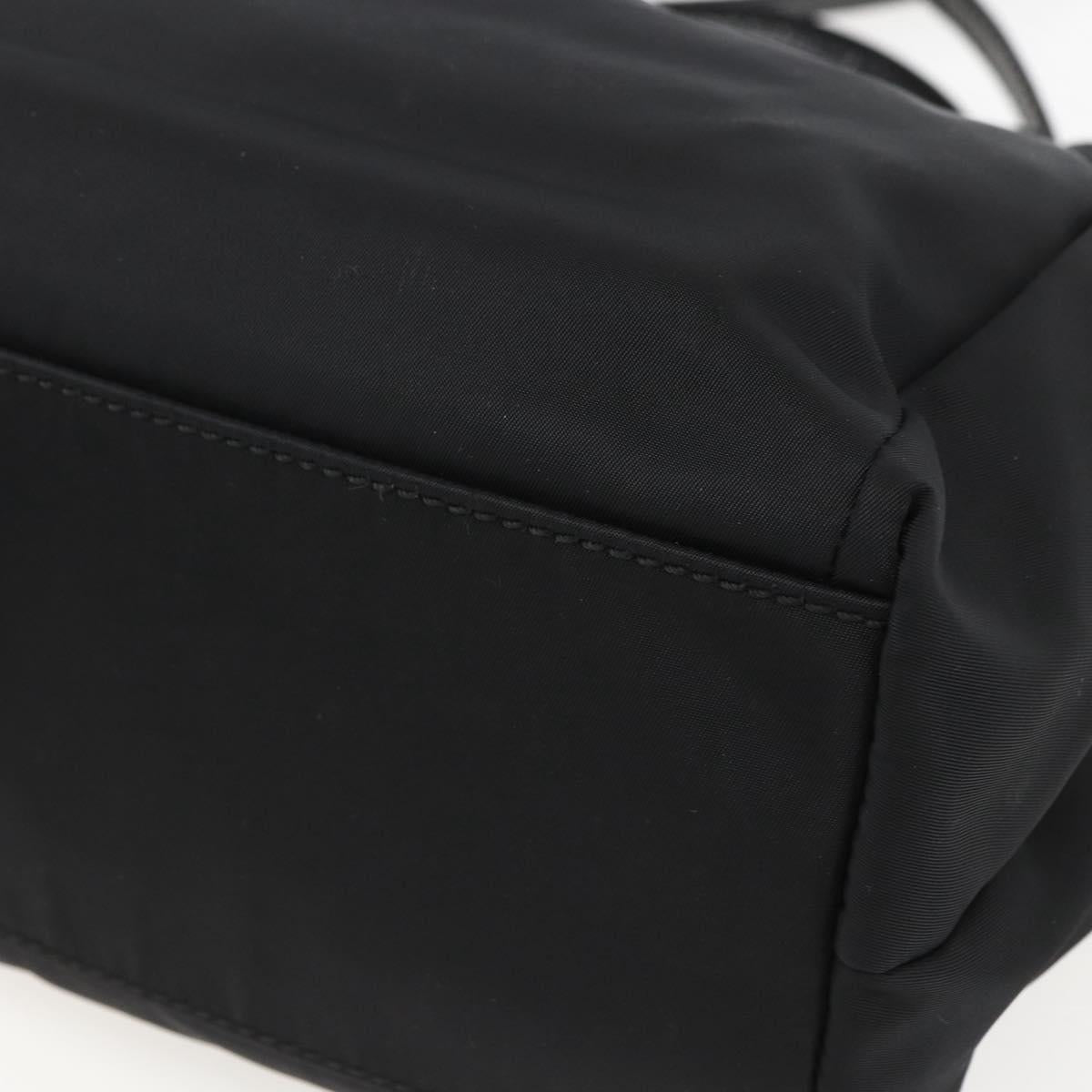 Salvatore Ferragamo Hand Bag Nylon Enamel 2way Black Auth BA8225