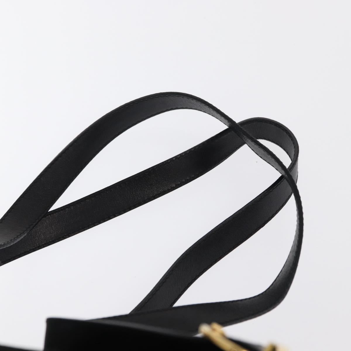 Salvatore Ferragamo Gancini Backpack Suede Black Gold Auth BA8233