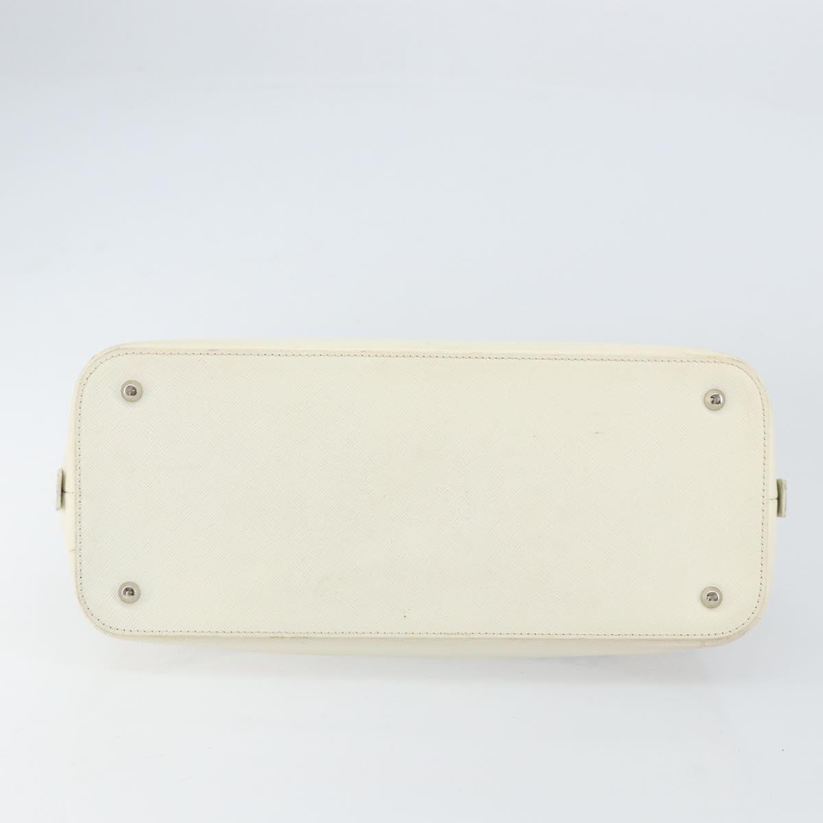 BURBERRY Nova Check Hand Bag Canvas Beige Silver Auth BA8236