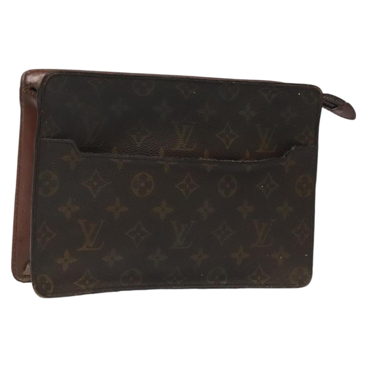 LOUIS VUITTON Monogram Pochette Homme Clutch Bag M51795 LV Auth BA824